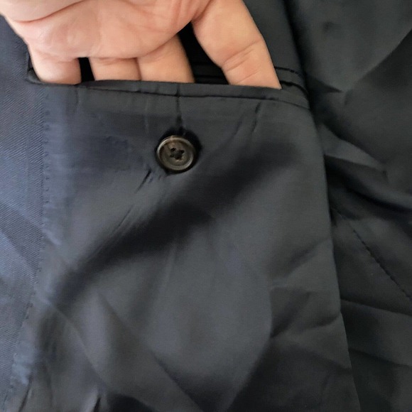 Lauren Ralph Lauren Blazer Men’s 100% Wool Navy Blue Jacket Size 46R. - Picture 7 of 12